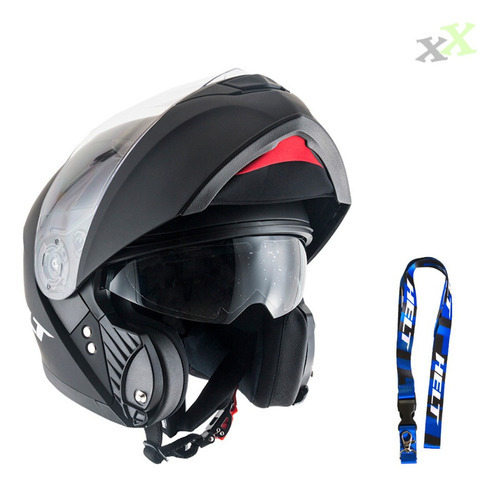 Black Friday Capacete Moto Articulado Com Oculos Helt Hippo Cor Preto