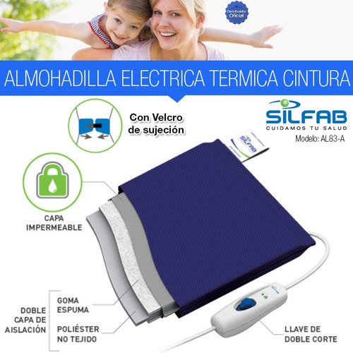 Almohadilla Termica Silfab Cuello Cintura Calor Electrica