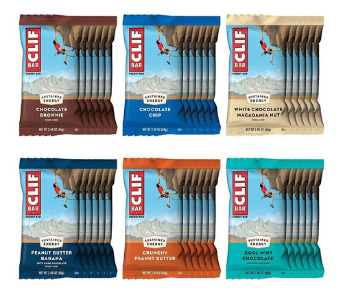 Clif Bar Co Barras Energéticas Avena Cereal Pack Variety X16