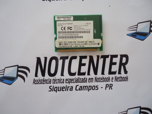 Imagem 2 de 2 de Placa Wifi Notebook Itautec W7635 Wn2302a Envio Por Carta