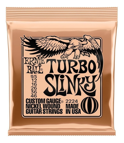 Encordoamento Ernie Ball 09.5  046 Turbo Slinky Usa 2224