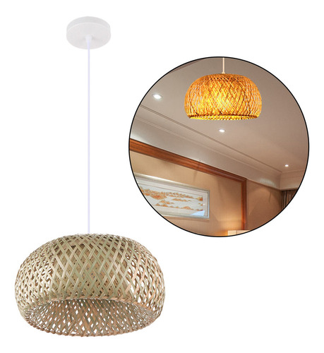 Lâmpada Colgante De Bambu, Luminária Retro Estilo Japonês