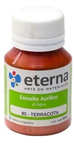 Esmalte Acrilico Al Agua Eterna X 37ml Color del óleo 80 TERRACOTA