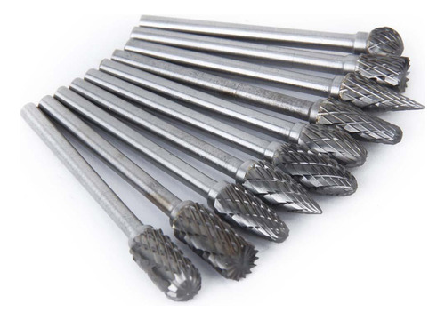 An 10pcs Acero De Tungsteno Yg8 Carburo Rotary Burr