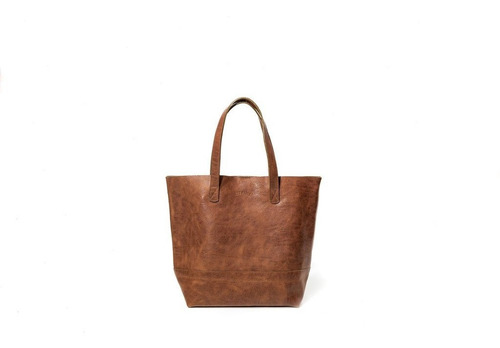 Tote De Cuero Chocolate By Les Pauls -