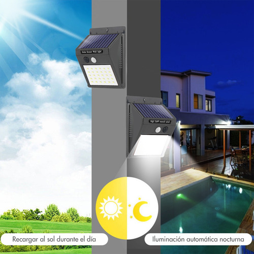 Lámpara De Luz Solar Impermeable Exterior De Pared Led 4pzs