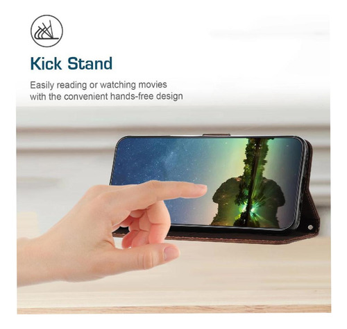 ;= Funda Abatible Para Oppo Reno 13f 5g Kickstand Pu Tarjeta