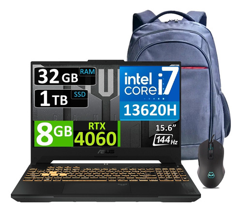 Asus Tuf F15 15.6' 144hz Ci7-13620h 32gb 1tb Ssd Rtx4060 8gb
