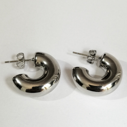 Aretes Arracadas Infladas Oro Laminado