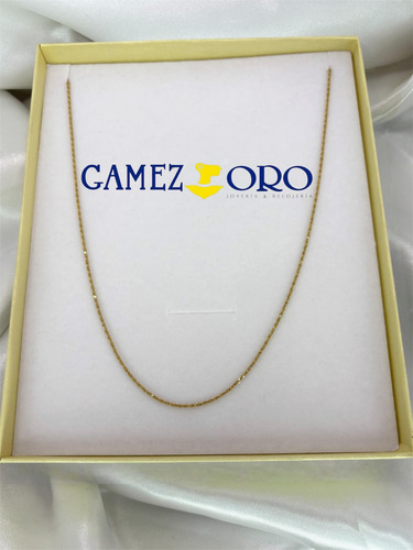 Cadena Oro 10k Italiano Torsal Estilo Cuerda 1mm 55cm