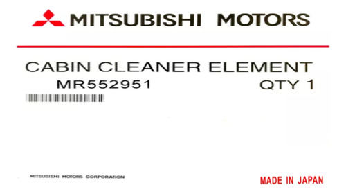 Filtro De Aire Motor Mitsubishi Lancer 1998-2014 Glx Touring