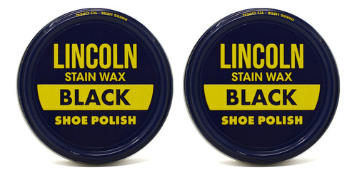 Lincoln - Esmalte De Cera Para Zapatos, Color Negro, 3 Onzas