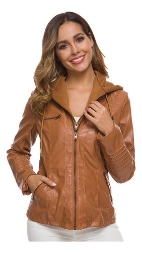 Chamarras De Piel Para Mujer Chaqueta Impermeable Delgada