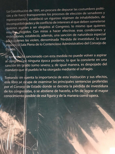 Pérdida De Investidura De Los Congresistas Causales, De Fernando Brito Ruiz., Vol. 1. Editorial Legis, Tapa Blanda, Edición Legis En Español, 2015