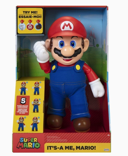 Muñeco Súper Mario Nintendo Its Me Mario! 30cm Parlante