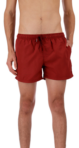 Short De Baño Malla Lisa Para Hombre Traje Secado Rápido