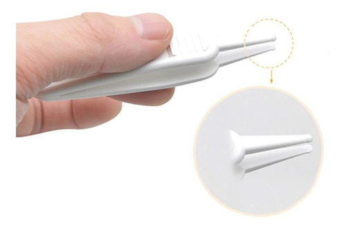 Pinza Saca Mocos Para Bebe Limpieza De Oídos Y Nariz Color Crema