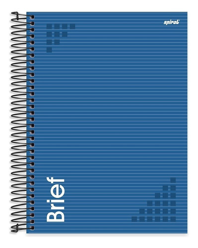 Caderno Universitário Capa Dura 10x1 160 Folhas Brief Azul