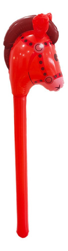 Cabeza De Caballo Inflable Cabeza De Juguete Toy Riding Rojo