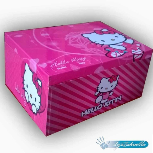 Hello Kitty Cofre De Madera. (15x15x10)