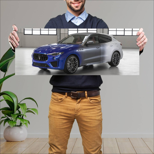 Cuadro 30x80cm Auto 2023 Maserati Levante Trofeo 384