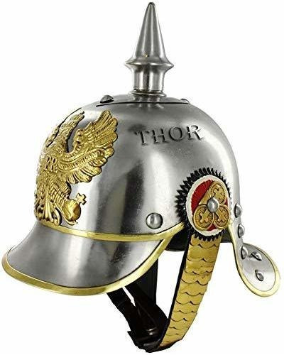 Casco Pickelhaube Medieval, Casco De Armadura Alemana De Caballero, Decoración Vintage Rústica Para El Hogar