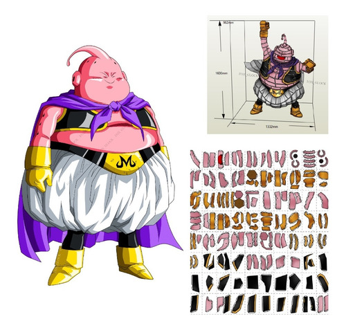 Majin Buu 1,60 Mts Papercraft