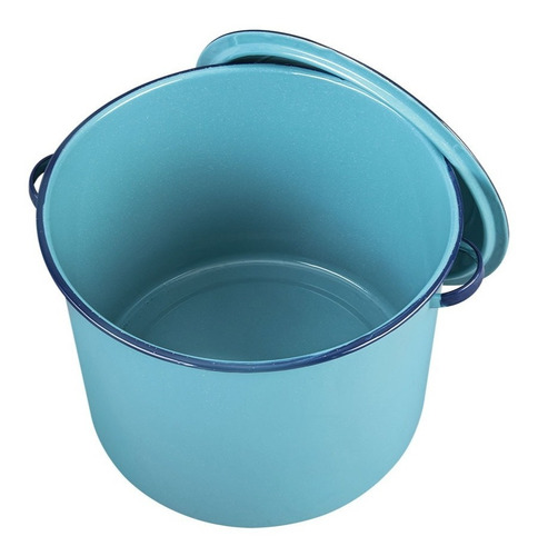 Olla Recta Con Orejas 42cm 47l Azul Turquesa 2 Pzs Cinsa