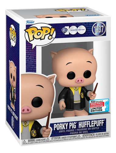 Funko Pop! Looney Tunes Porky Pig Hufflepuff 1337 Fall Conve