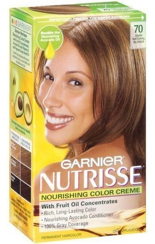 Garnier Nutrisse Haircolor, 70 Dark Natural Blonde Almond Cr