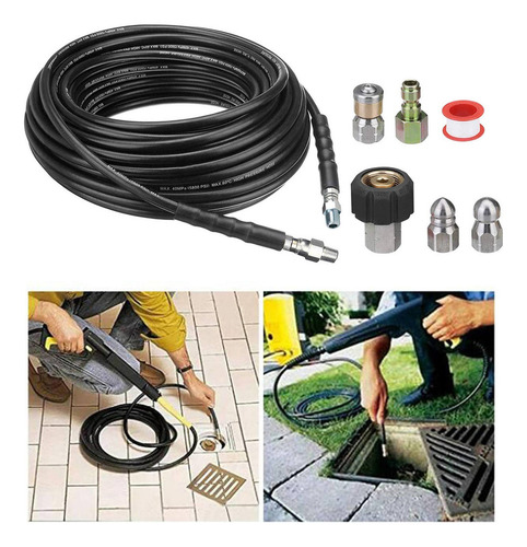 Kit De Chorro De Alcantarillado Lavadora A Presión - 1/4 Pul