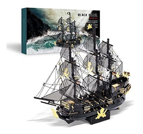 Rompecabeza - Piececool 3d Ship Metal Model Kits-black Pearl