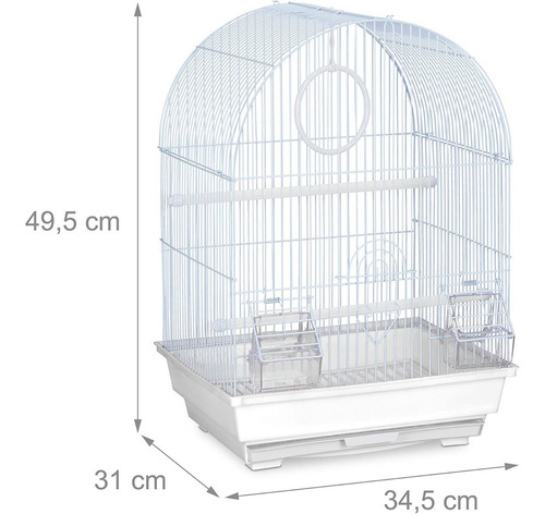 Imagen 4 de 7 de Jaula Aves Mediana Agapornis Canarios Diamantes Gould Arco