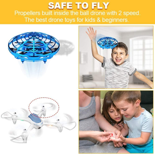 Azul Quadricoptero Ufo Sensor - Polibrinq Dn10005