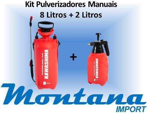 Kit Pulverizador Manual 8 Litros + 2 Litros