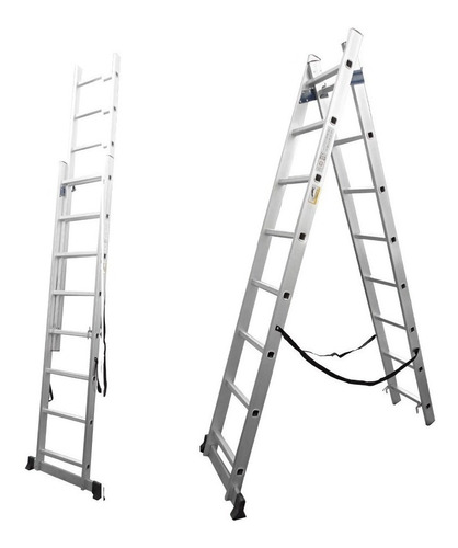 Escalera De Aluminio Extensible Colisa Panther Pal815 15 Esc