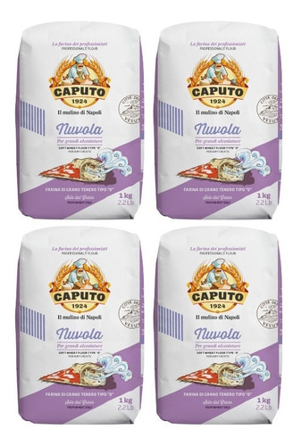 Farinha De Trigo Italiana Caputo Tipo 0 Nuvola 4kg