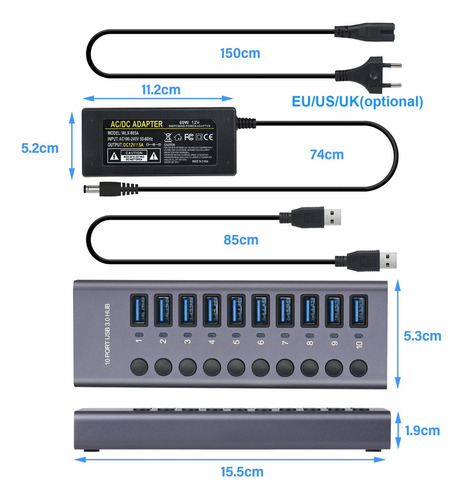 Estación De Acoplamiento, Conexión Flash Con Conector Usb, D