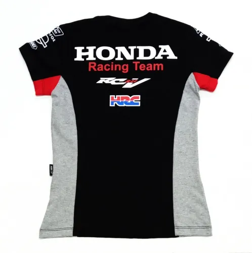 Baby Look Honda Camiseta Feminina Preta Camisa Hrc Moto Gp