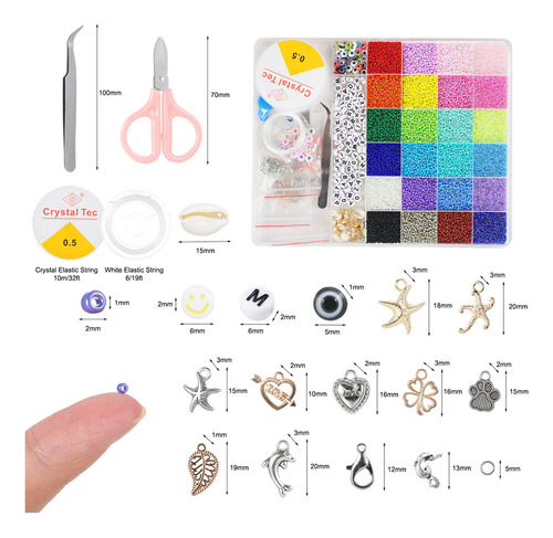 - Pulsera Para Hacer Collares Y Abalorios, 24 Ranuras Para