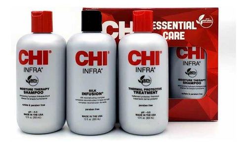 Chi Trio Infra Shampoo Tratamiento Y Silk Infusion 355ml C/u