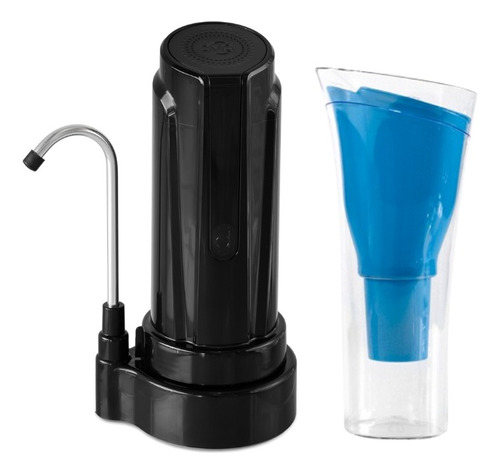 Purificador De Agua Sobre Mesada Dvigi Negro + Jarra Sense 