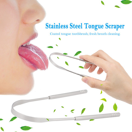 M Raspador De Lengua De Acero Inoxidable Para Un Aliento
