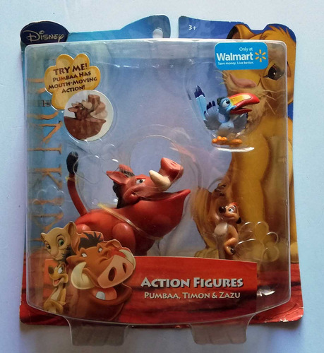 Rey Leon Disney Set X 3 Figuras Pumba Timon Zazu Lion King (Usado)