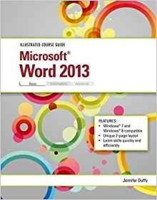 Illustrated Course Guide Microsoft Word 2013 Basic