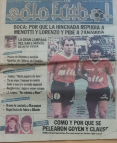 Revista Solo Futbol Nro 21 2 Diciembre De 1985