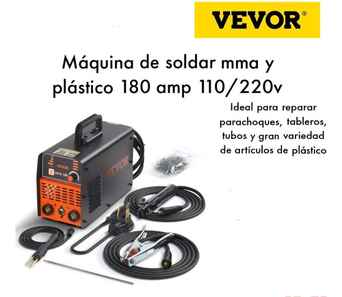 Maquina De Soldar Mma Y Plastico 180amp Vevor