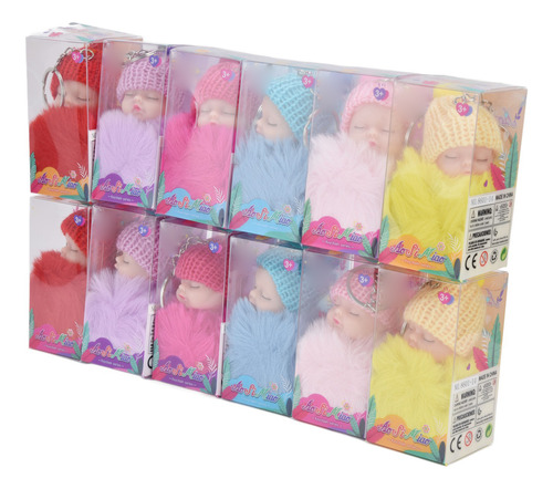 Llavero Con Forma De Muñeco Para Bebé Dormido, 12 Unidades,