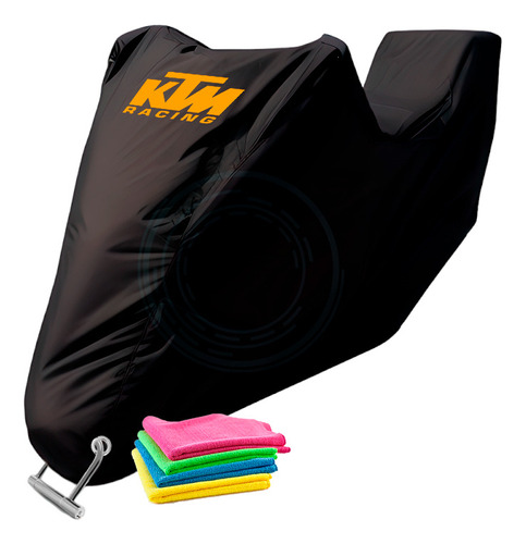 Funda Cubre Moto Ktm Talle 4 X L + 4 Paños De Microfibra 