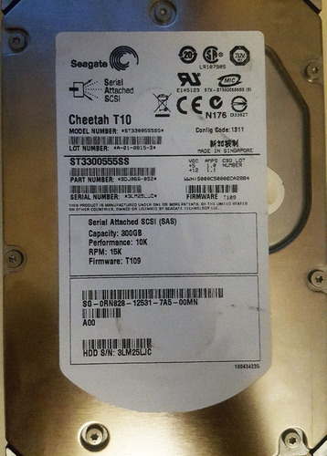 Disco Duro Sas 15k 300gb Seagate Servidor